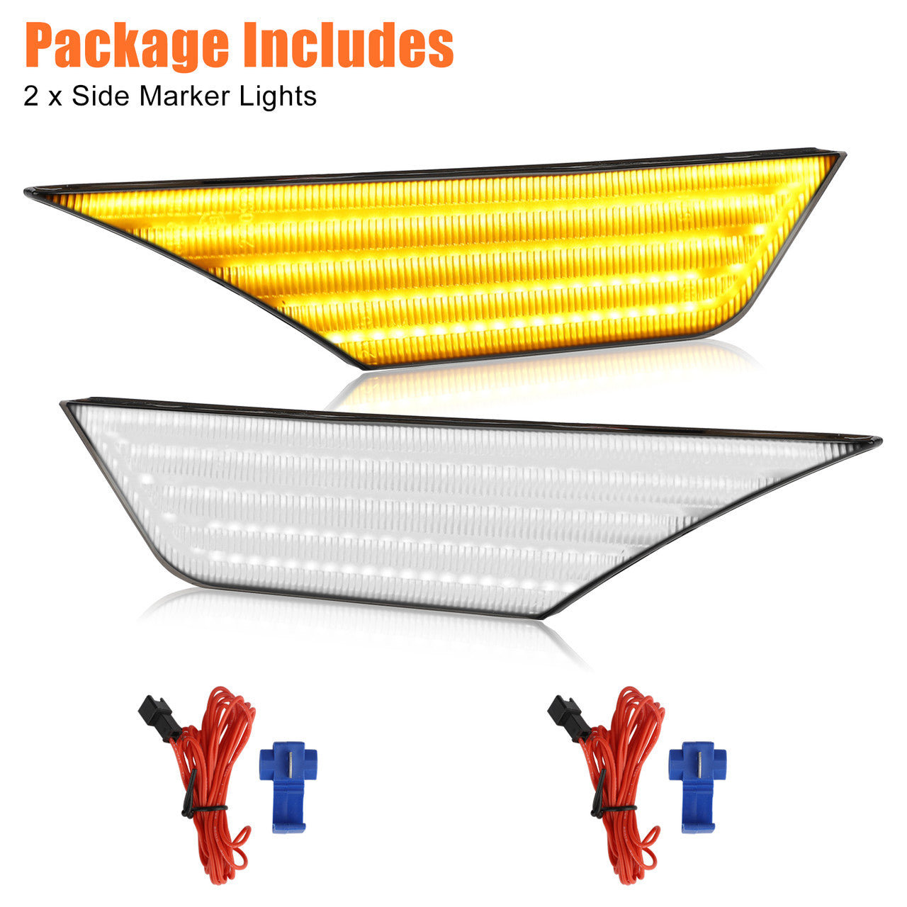 LED Side Marker Light For Honda Civic - Amber LED Lights compatible with 2016-2021 Honda Civic