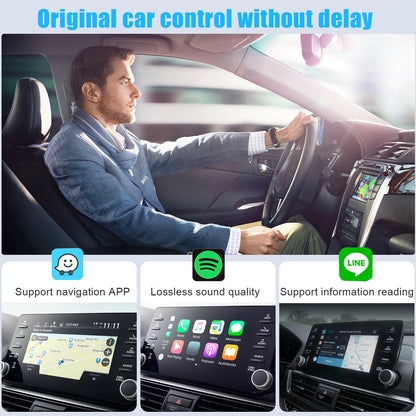 NSI Digital WireSync Box - Dual-Band CarPlay Adapter with Bluetooth Sync - Just Plug and Play for Wired CarPlay Cars