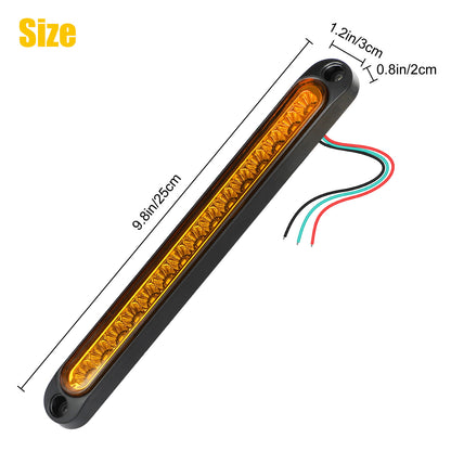 2PCS Amber 15 LED Truck DRL Light Bars