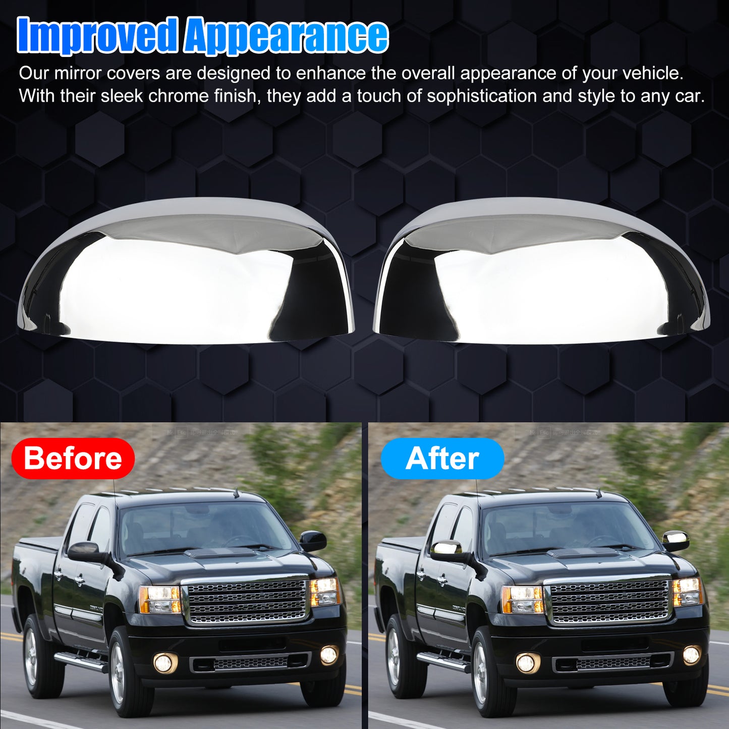 Mirror Covers For 2007-2014 Chevy