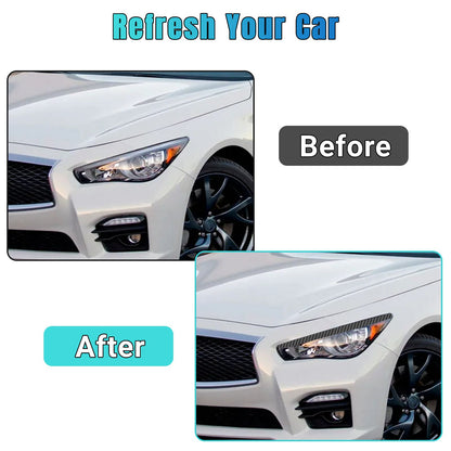 2pcs Headlight Eyelid Trim Cover Eyebrows For 2014-2020 INFINITI Q50