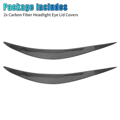 2pcs Headlight Eyelid Trim Cover Eyebrows For 2014-2020 INFINITI Q50