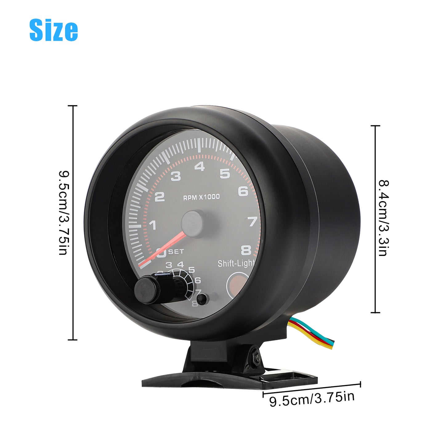 Versatile Car Tachometer Gauge - Accurate RPM Measurement with Backlight and Shift Light