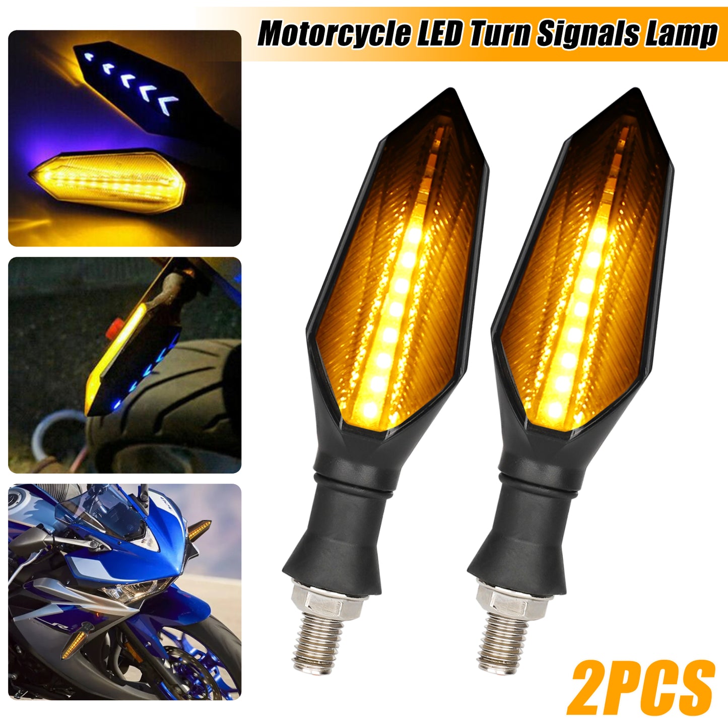2PCS Motorcycle LED Turn Signal lights