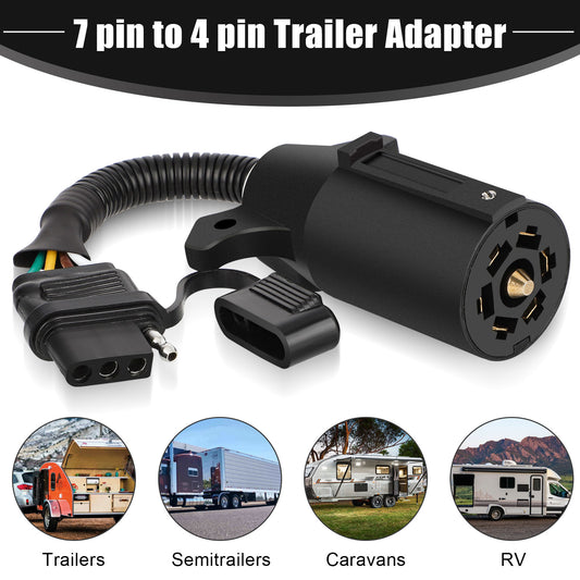 Trailer Adapter - 7-Pin to 4-Pin, Seamless Integration, Robust Construction