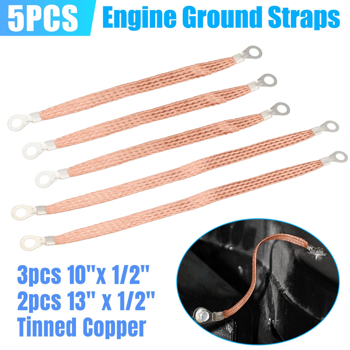 5 pcs Universal Automotive ground straps