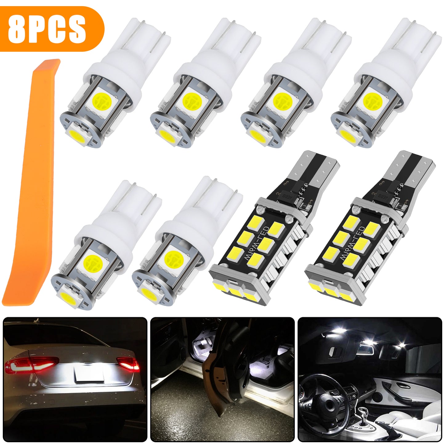 Interior Combo Bulb - Enhanced LED SMD Kit Set for Various Car Interior Lights