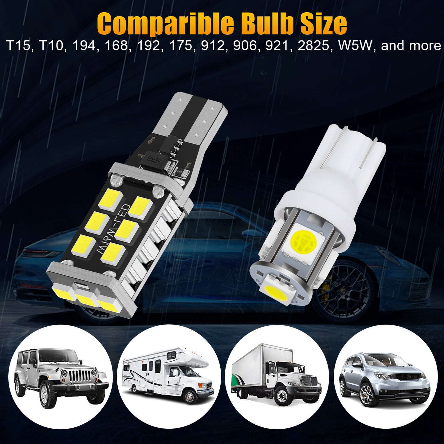 Interior Combo Bulb - Enhanced LED SMD Kit Set for Various Car Interior Lights