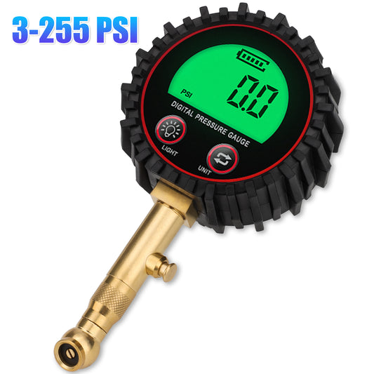 Tire Pressure Gauge - Rugged & Accurate, LCD Display, Switchable Units, Easy to Use, Ideal for Cars, Trucks, RVs