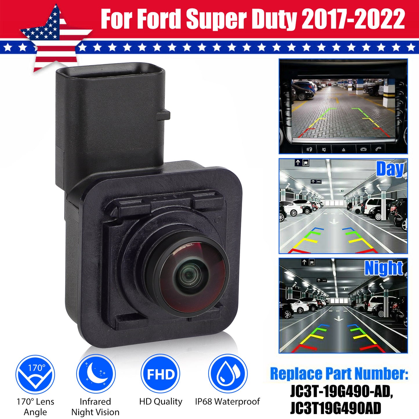 Rear View Camera for Ford Super Duty 2017-2022 - Enhanced Safety and Durability