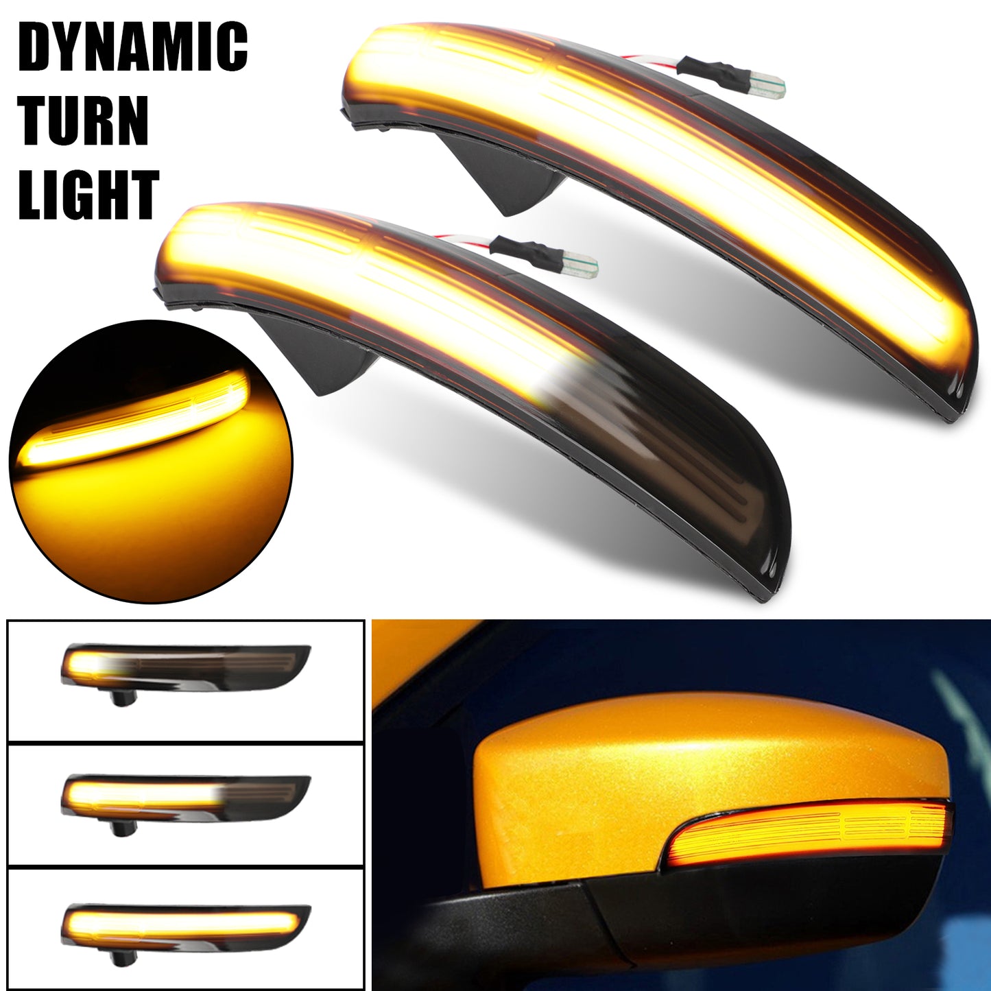 Car Side Mirror Turn Signal Lights - Premium LED Puddle Lights for Enhanced Visibility and Safety