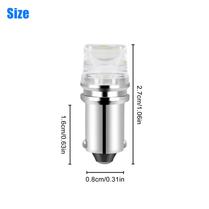 10pcs BA9S LED Car Instrument Panel Interior Light Bulbs - Bright White, Long Lifetime,features 3 high-power 2835 chips