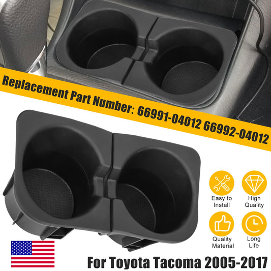 2 Pcs Center Console Cup Holder - Car Truck Drink Cup Holder Center Console Storage Box Accessories  for Toyota Tacoma 2005-2017