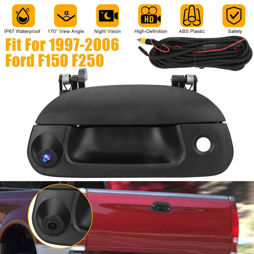 High-Definition Ford Tailgate Handle Cameras - Enhanced Night Vision, 170° Wide Angle for Reversing, Perfect Fit for 1997-2003 Ford F150,1999-2006 Ford F250, 1999-2006 Ford F350,1999-2006 Ford F450,2001-2005 Ford Explorer Sport Trac,2001-2003 Ford LOBO