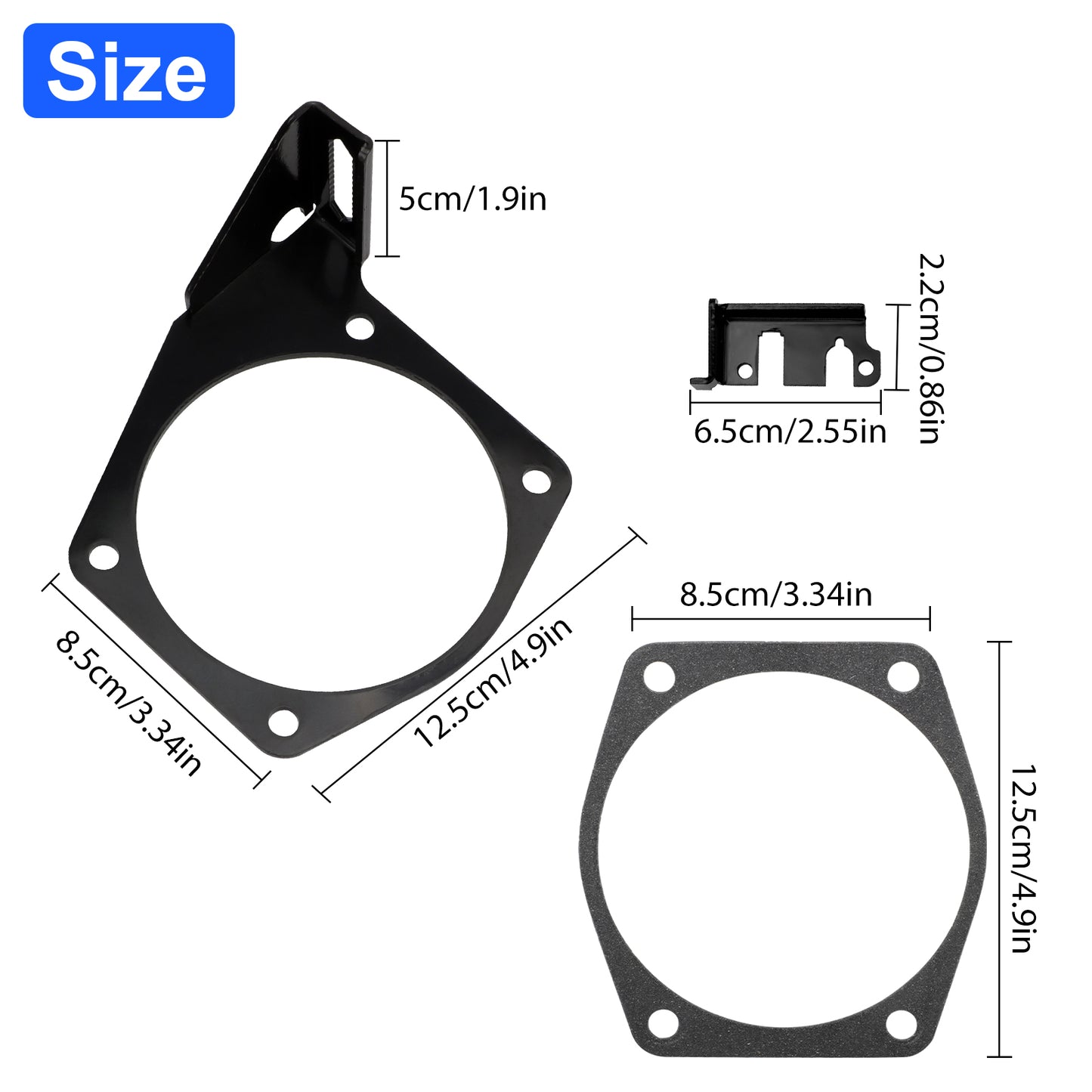 Throttle Cable Bracket - Throttle Body Cable Bracket for 92-102mm LS LS1 LS3 LS6 4 Bolts Intake Manifold Car Accessories