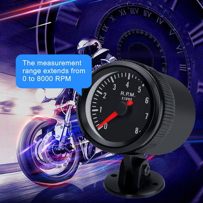 52mm 0~8000 RPM Car Tachometer Gauge - Effortless RPM Reading, High Sensitivity for Engine Monitoring, suitable for 1~8 cylinder gasoline cars