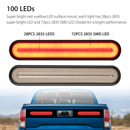 2-Pack 100 LED Trailer Tail Light Bar Waterproof Turn Signal Brake Reverse Running Lights for Truck Boat Trailer UTV UTE RV Camper Pickup