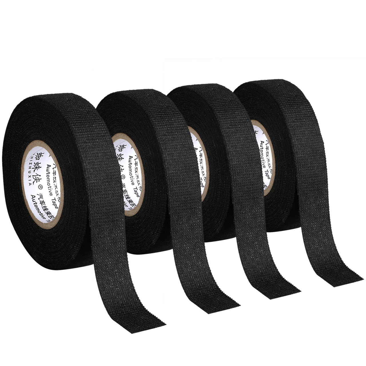 Automotive Wiring Harness Tape, 49.2ft Chemical Polyester High Temp Wire Harness Wrapping Tape for Auto Electrical Wrap, Protection, Insulation 0.6 in × 0.75in, 4pcs