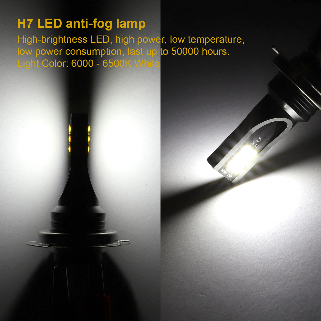 H7 LED Headlight Bulbs,14000lm 6000k Extremely Brightness Car headlamp Conversion Kit, 3030CSP chips