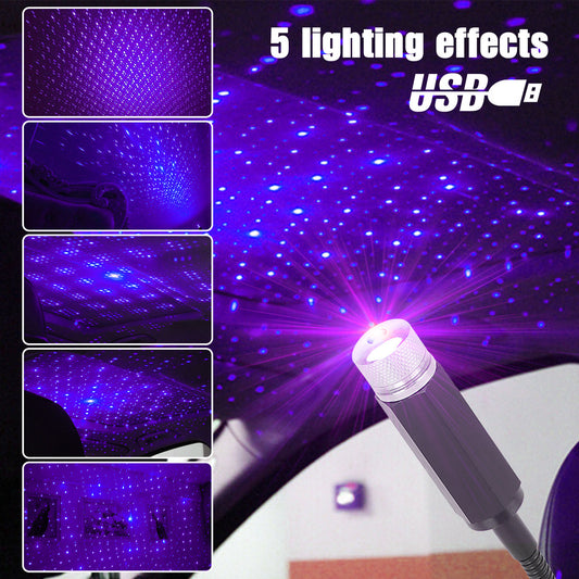Adjustable Romantic Car USB Atmosphere Flexible Interior Star Light, Portable LED Decorative Car Interior Lights