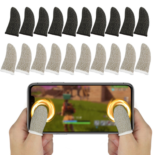 Mobile Game Finger Sleeves, Breathable Phone Gaming Finger Sleeve, Full Touch Shoot Aim Game Finger Sleeve Anti-sweat Fit for Android / iOS Phone Game