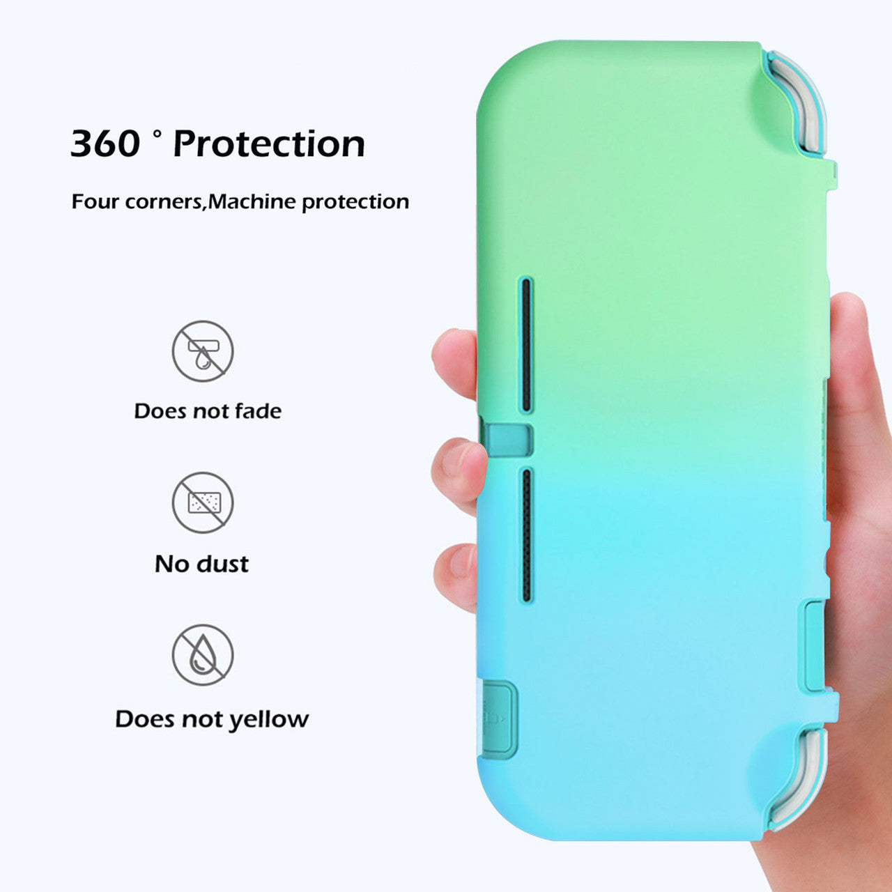 Protective Hard Case Cover Shell + Screen Protector For Nintendo Switch Lite, Blue