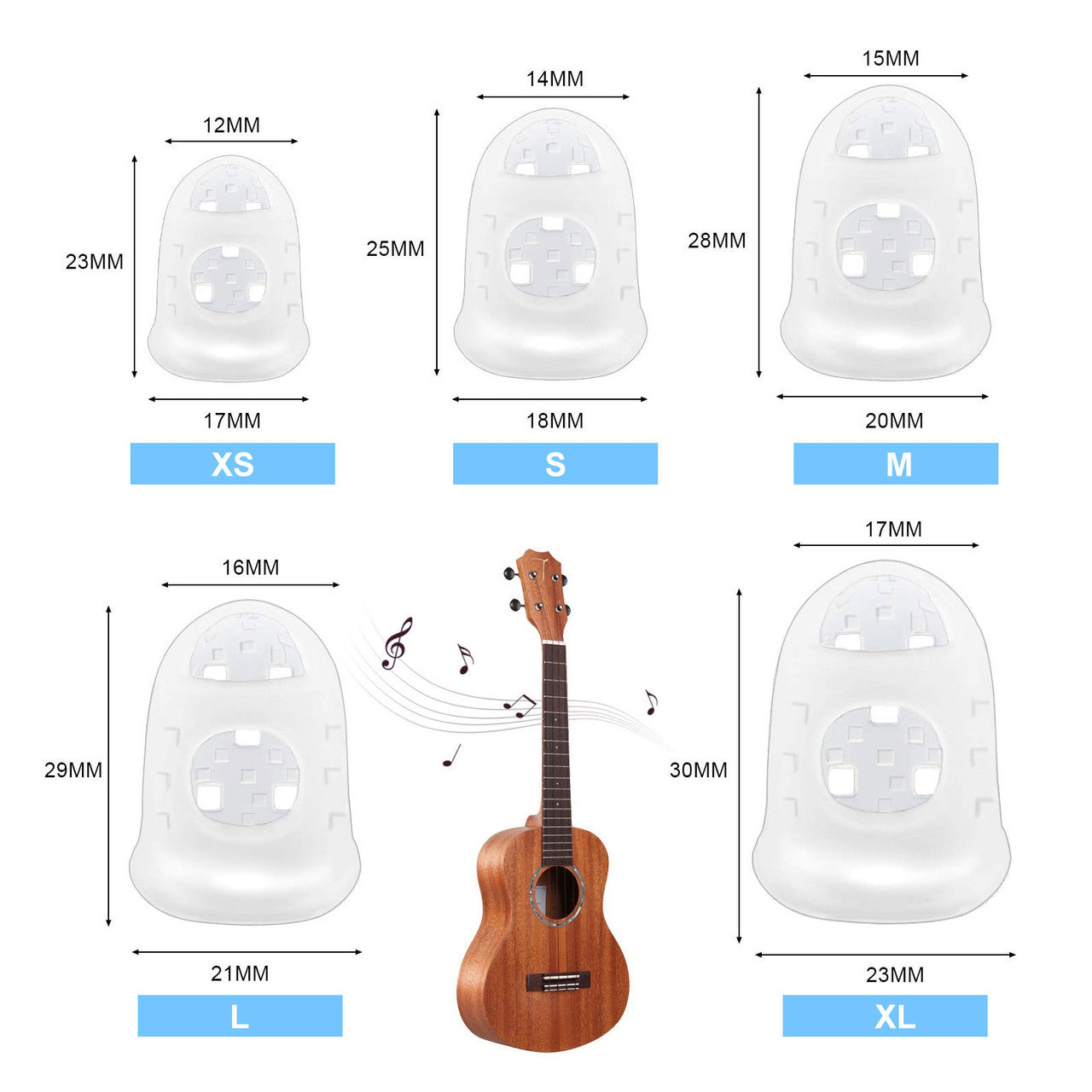 Guitar Bass Banjo Thumb Finger Protectors Picks Accessory Set fit for Acoustic Guitar Ukulele Mandolin, etc.50pcs