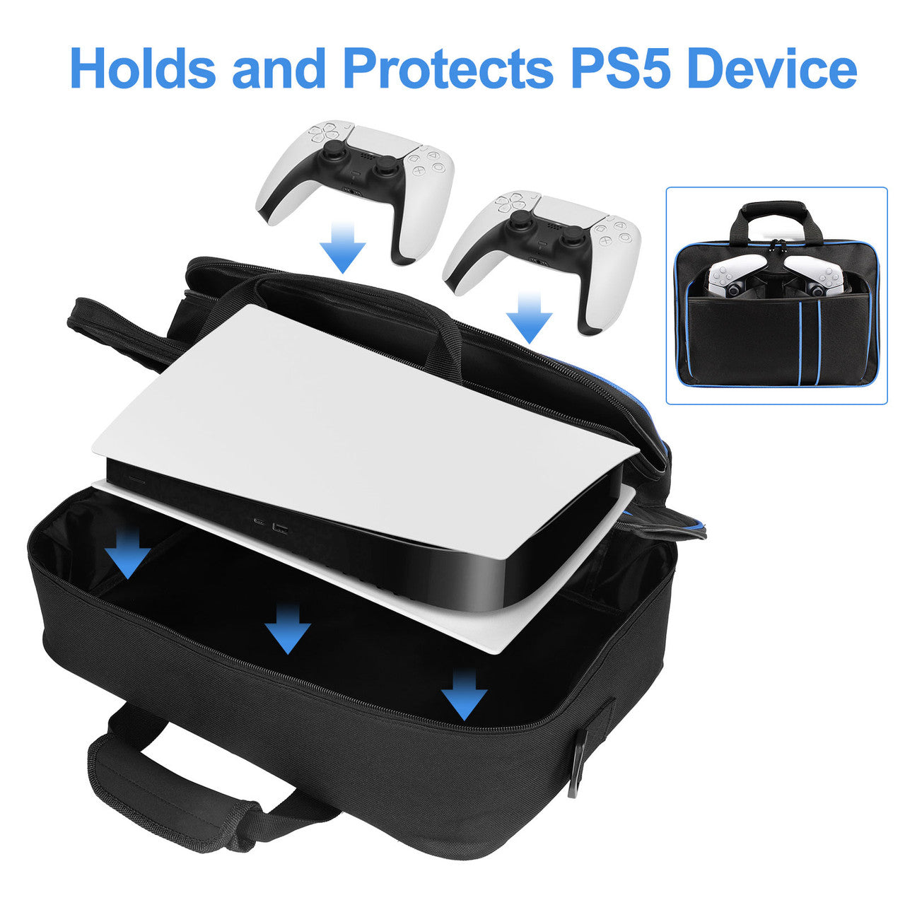 Carrying Case Travel Storage Pouch Shoulder Bag for Console Game Accessories PS5