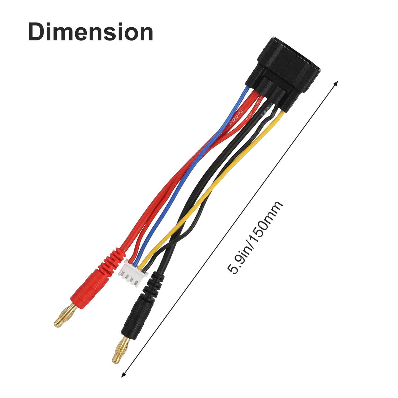 Battery Harness 4mm Bullet Connector, 4mm Banana/Bullet to Traxxas ID Male Plug Connector, 3S