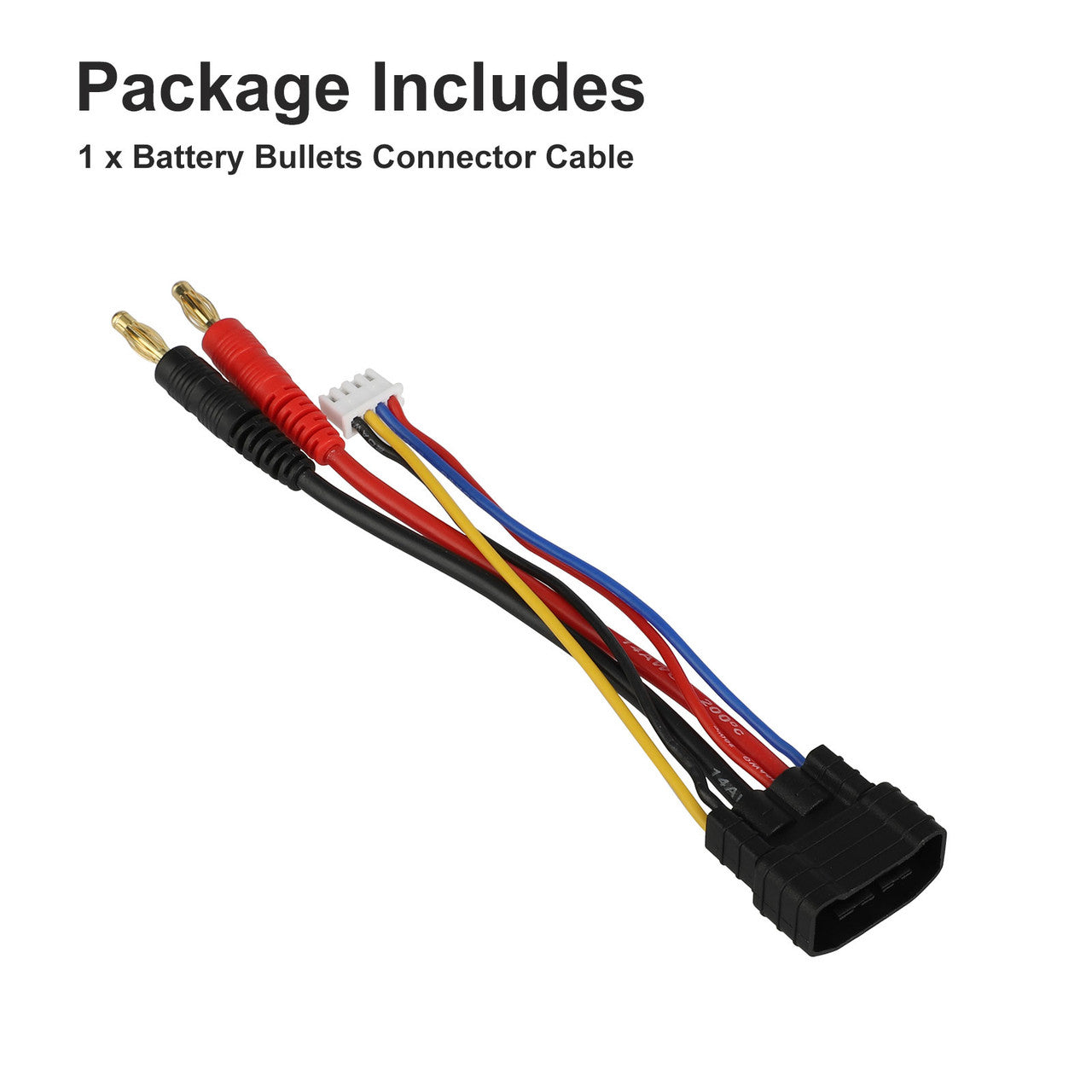 Battery Harness 4mm Bullet Connector, 4mm Banana/Bullet to Traxxas ID Male Plug Connector, 3S