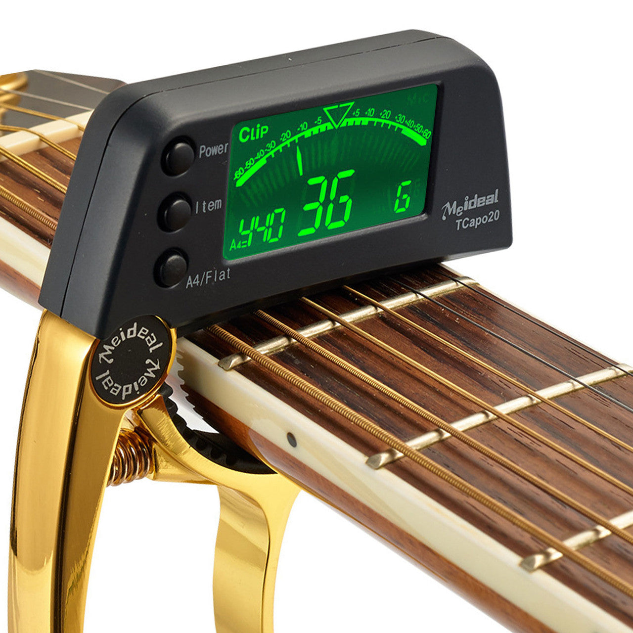 Guitar Tuner Clip-On LED Display Professional Tuner for All Instruments - Accurate Tuning Modes