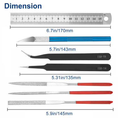 Gundam Model Hobby Basic Tools Set, 24Pcs