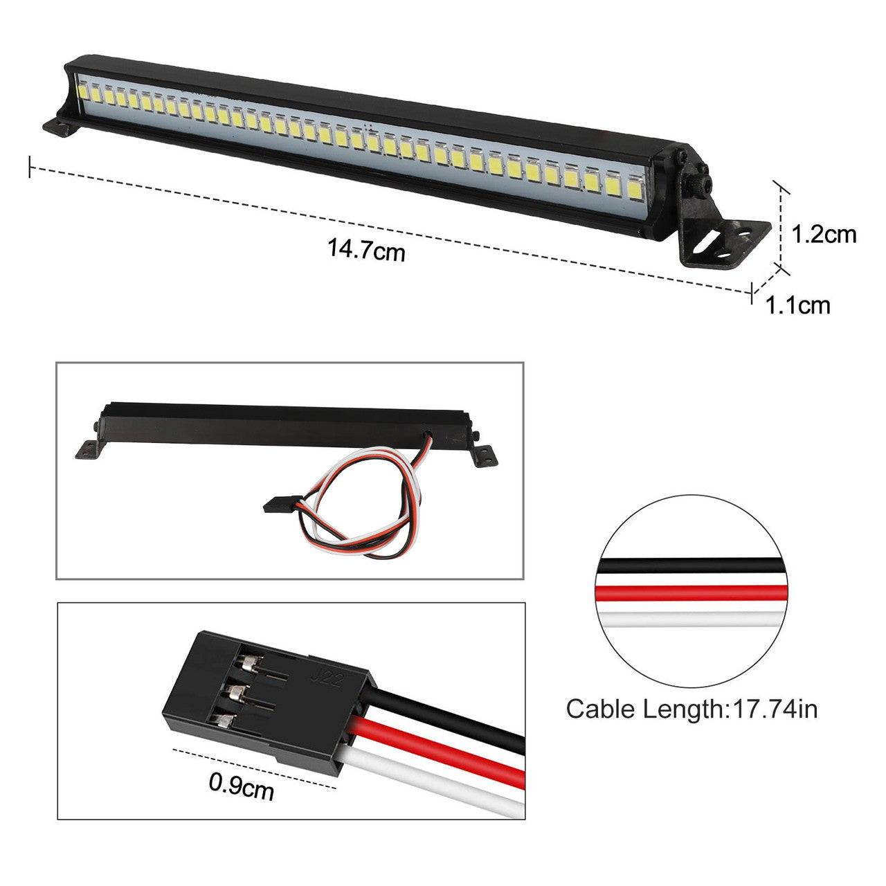 Super Bright 36 LED Light Bar Roof Lamp For Automotive Vehicles