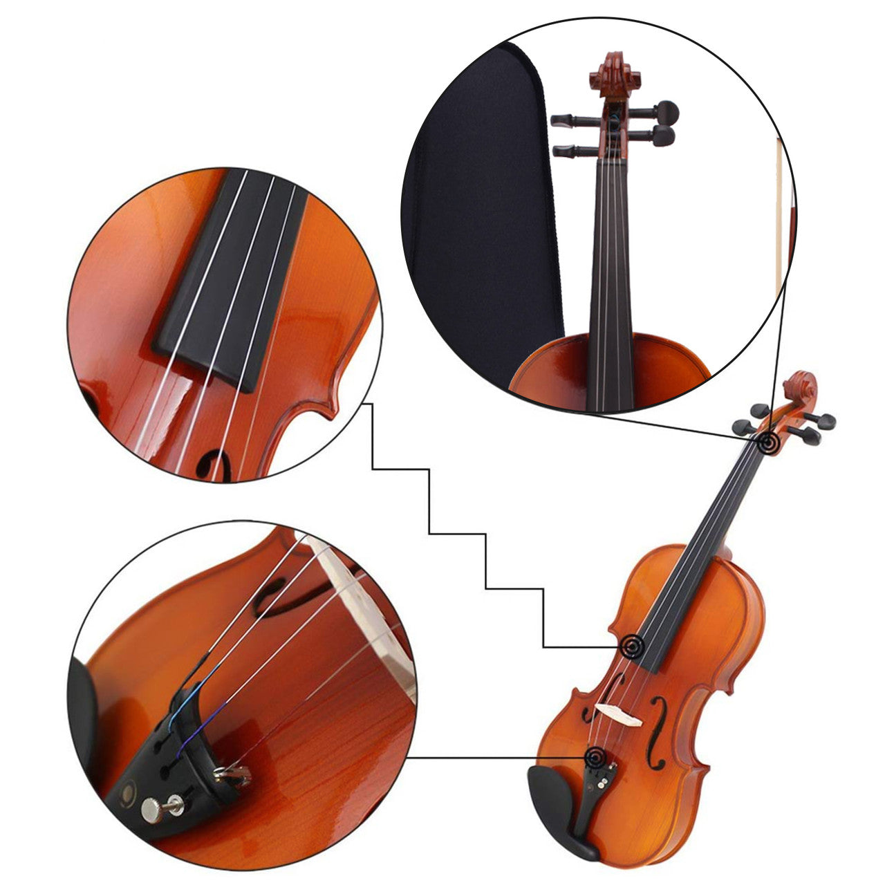 Basics Instrument Violin Strings Nickel Silver Wound