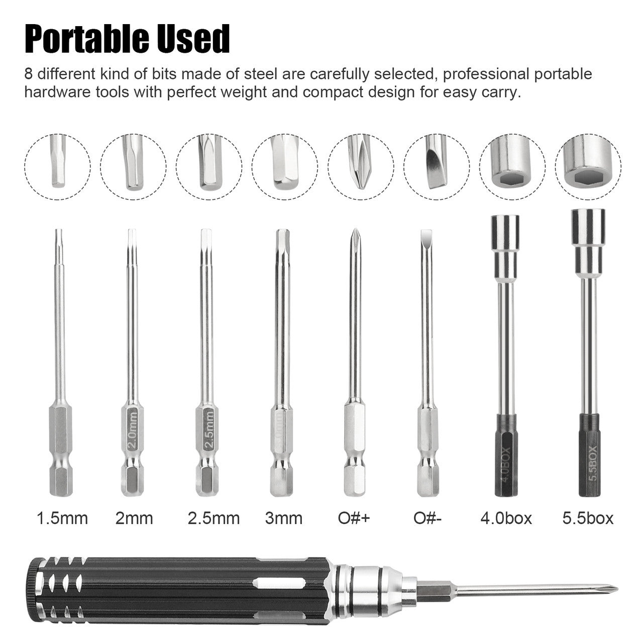 8 in 1 Hex Screwdrivers Tool Set for RC Car Helicopter Boat Repair