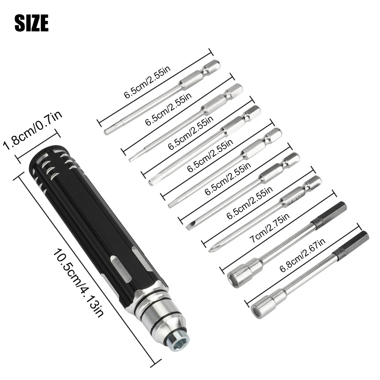 8 in 1 Hex Screwdrivers Tool Set for RC Car Helicopter Boat Repair