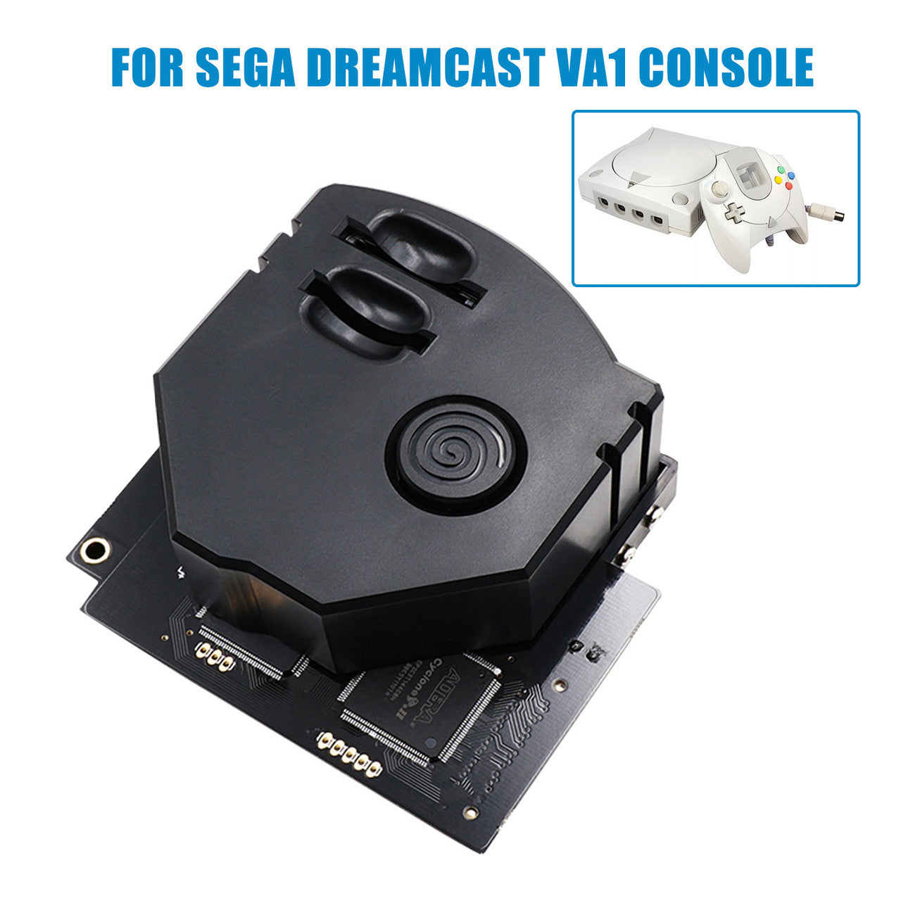 Remote Secure Digital Card 3D Printed Mount Kit for Sega Dreamcast Console, Black