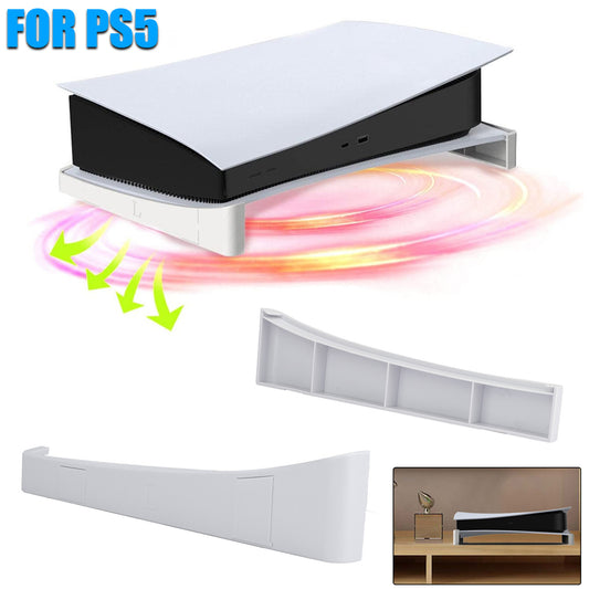 Console Horizontal Stand For PS5-Accessories Horizontal Stand, for PS5 Base Stand, Compatible with Play station 5 Disc&Digital Editions (White)