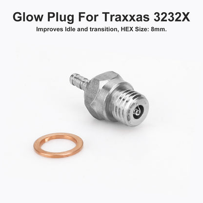 Glow Plug For Traxxas 3232X RC Cars with Improvements in Idle and Transition, 3PCS