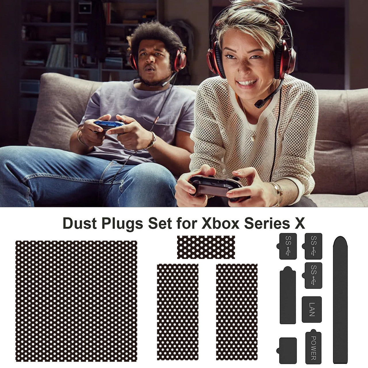 Dust Cover Set that is Easy to Install and can Endure High Temperature for Xbox Series X Console