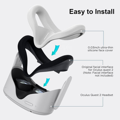 Touch Controller Grip Cover Compatible with Oculus Quest 2, 4 in 1 Silicone Accessories Kit - Handle Sleeve/Shell Protector Cover (White)