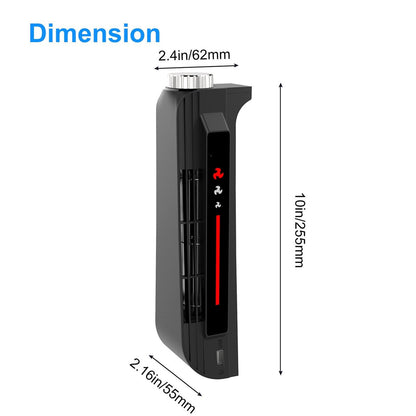 Improved Cooling Fan for PS5 Console - Upgraded Centrifugal Fan for Playstation 5 Quiet Cooler Accessories for PS5 with USB Port, 3-Speed Adjustable with Led Indicator (Black)