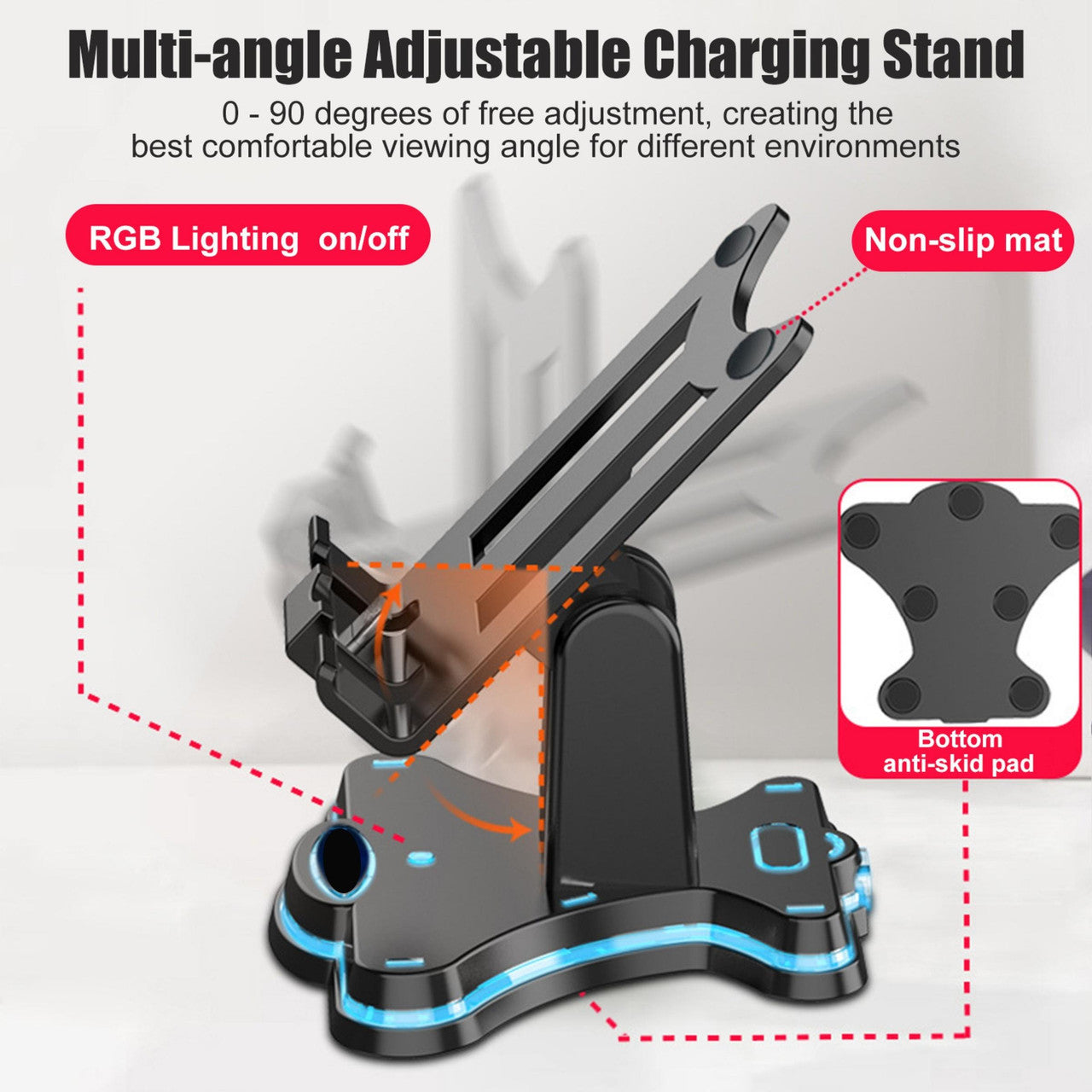 Charging Dock Station - For Nintendo Switch /Nintendo Switch OLED /Switch lite ,with Charger Indicator and Type C Charging Cable