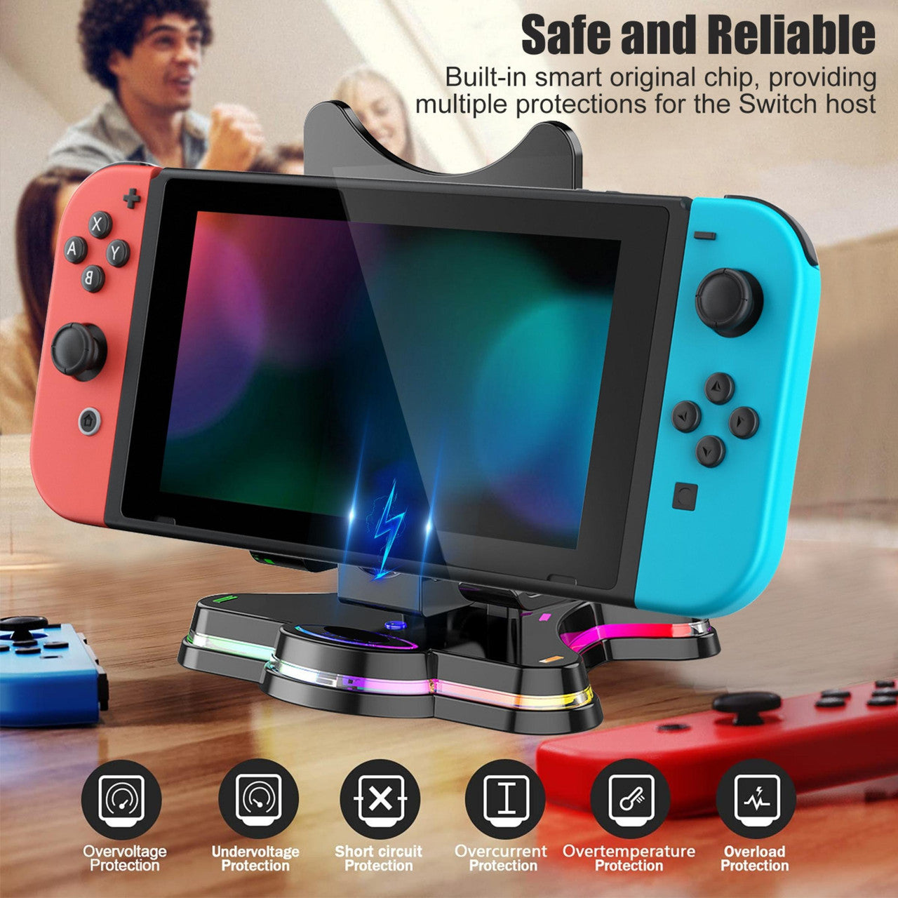 Charging Dock Station - For Nintendo Switch /Nintendo Switch OLED /Switch lite ,with Charger Indicator and Type C Charging Cable