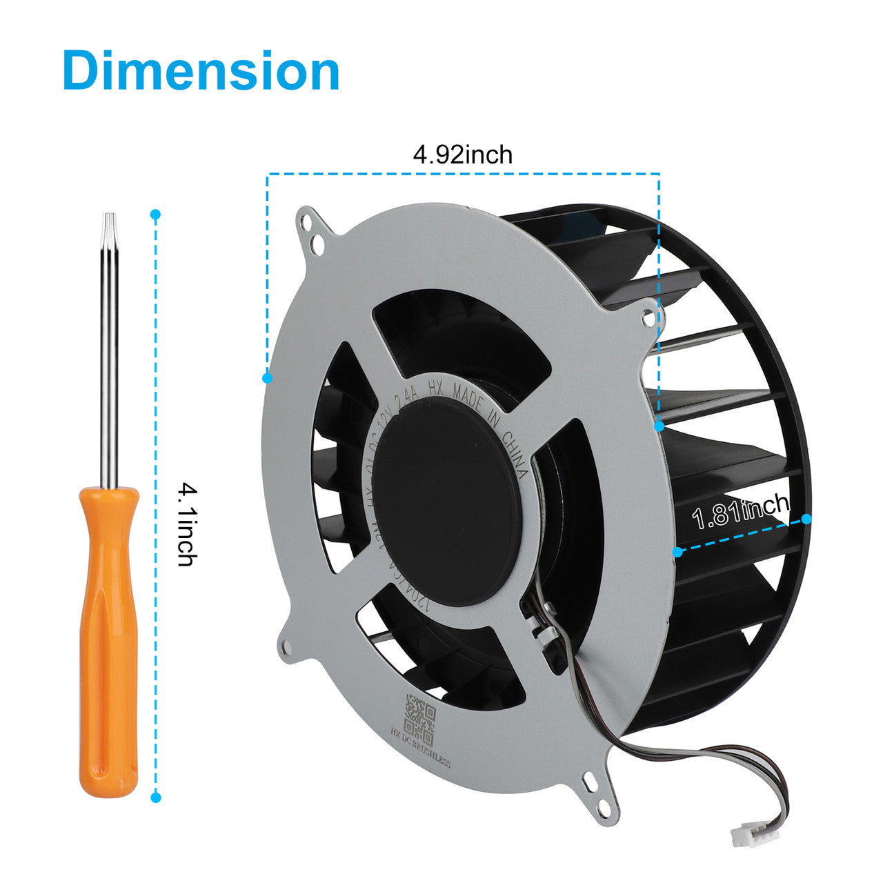 Cooling Fan Accessories for PS5 - LED Light,for Both Disc and Digital Editions,d,High-Quality silent 23 blades PS5 fan replacement