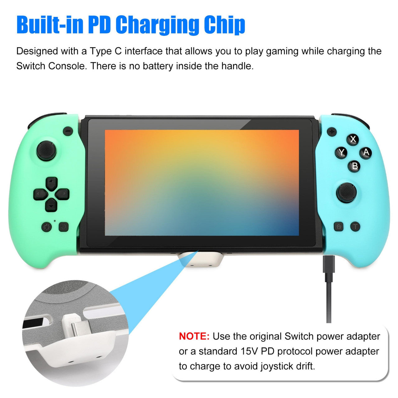 Handheld Grip Handheld Grip Controller - for Nintendo Switch/OLED Joypad Controller Replacement Controler Support Wakeup Screenshot Dual Motor VibrationNintendo Switch