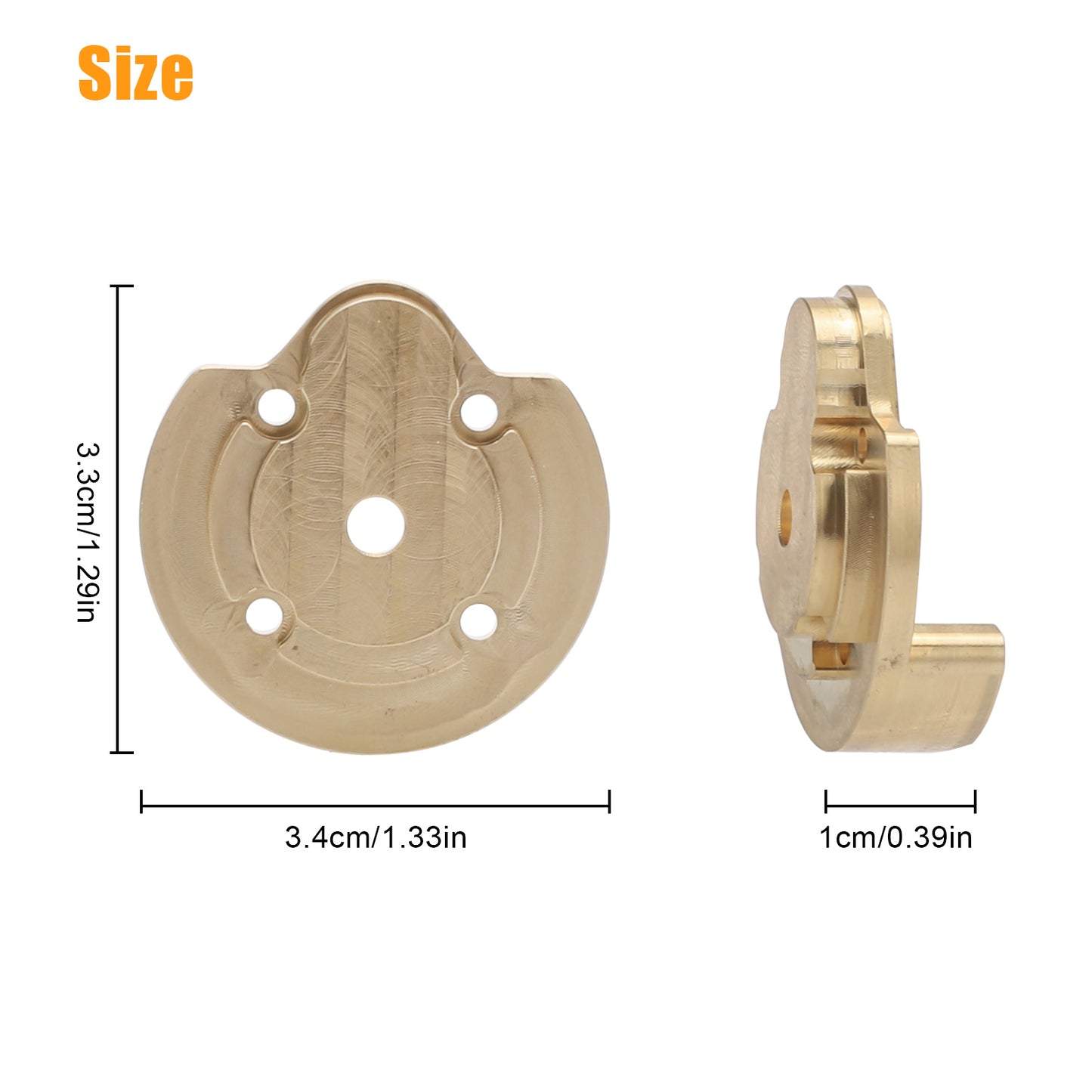 Brass Outer Portal Covers Counterweight for 1/18 Axial UTB18 Capra Buggy