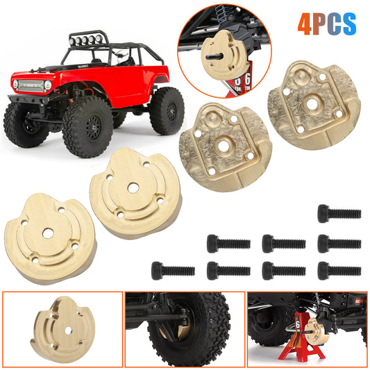 Brass Outer Portal Covers Counterweight for 1/18 Axial UTB18 Capra Buggy