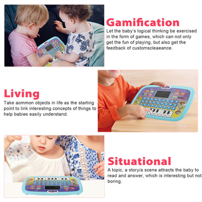 Educational Learning Toys - With LED Light Music learn letters A-Z read the 26 letters numbers 1-10 and learn and spell the relevant words