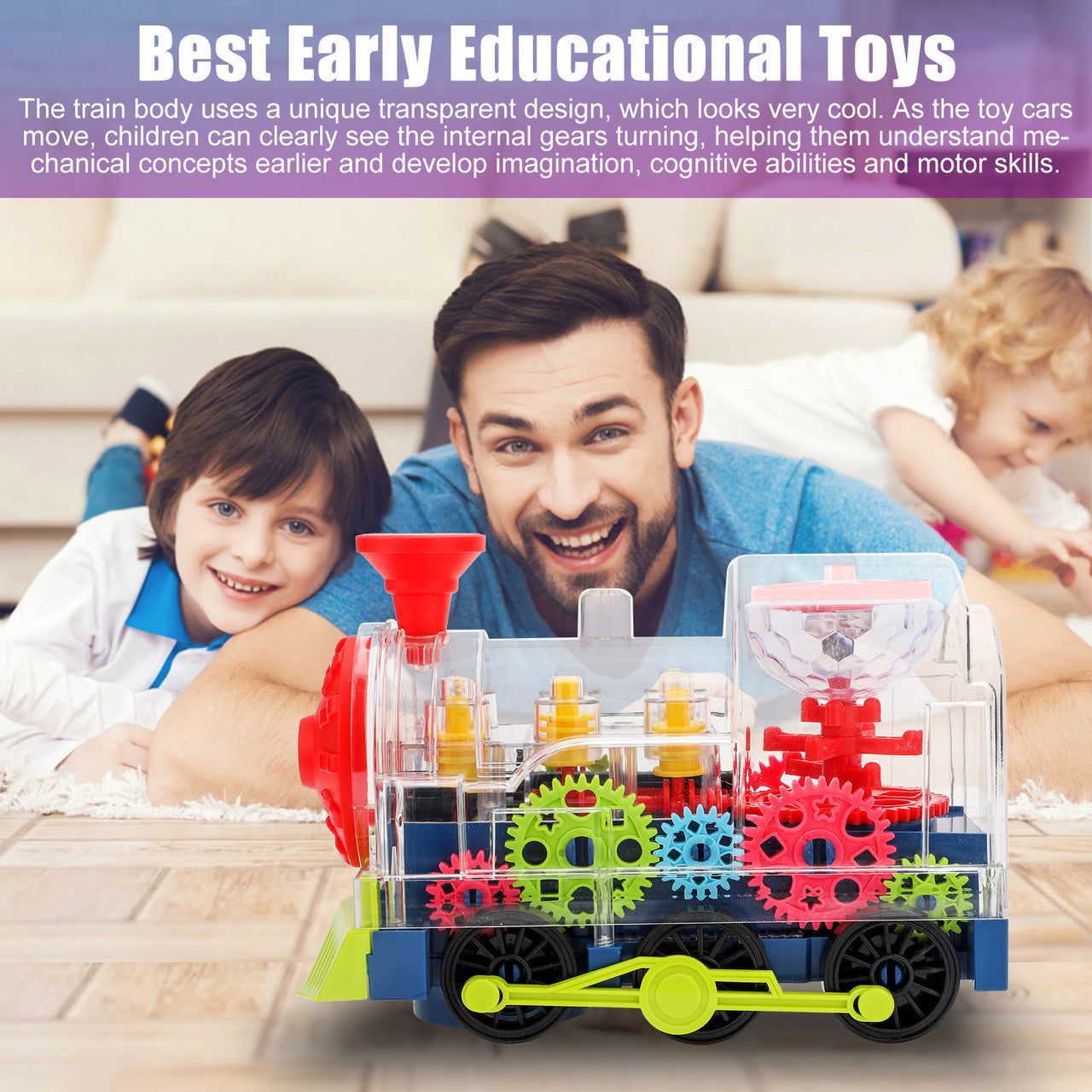 Electric Train Baby Toys - Musical Toys with Electronic Light & Sound Music Early Educational Train Set for Boys Girls Infant Birthday